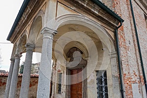 Santa Maria Nascente church Belgioioso detail of the facade