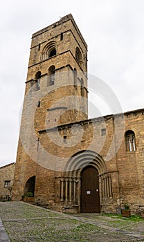 The Santa Maria parroquial church in Ainsa in the Spanish Pyrenees photo