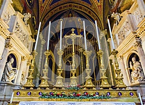 Santa Maria Sopra Minerva Altar Basilica Church Rome Italy photo