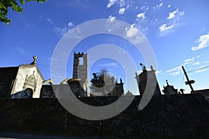 Santa MariÃÂ±a church ruins of Cambados in Galicia photo