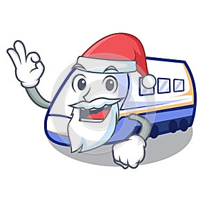 Santa miniature shinkansen train in cartoon shape