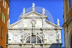 Santa Moise Church Baroque Facade Venice Italy