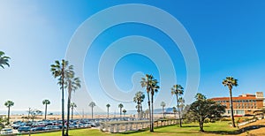 Santa Monica beach on a clear day