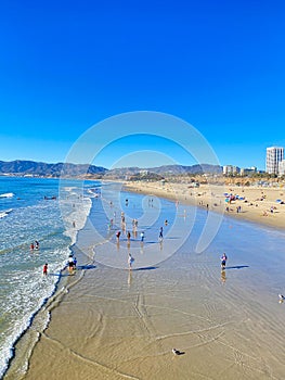 Santa Monica Beach front southern California coastline