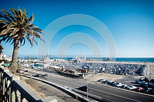 At Santa Monica beach, Los Angeles