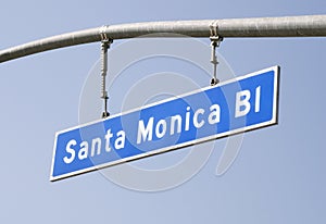 Santa Monica Blvd Street Sign