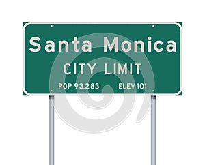 Santa Monica City Limit road sign