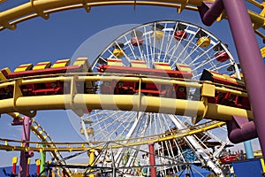 Santa Monica Pier Carnival Amusement Thrill Rides