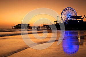 Santa Monica Pier reflections