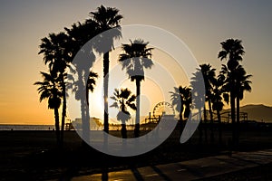 Santa Monica Pier at Sunset