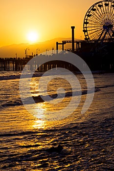 Santa Monica Pier at sunset