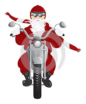 Santa on motorcycle