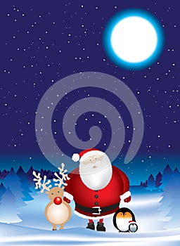 Santa night scene