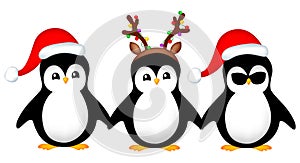 Santa penguins