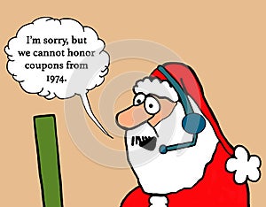 Santa rejects coupons photo