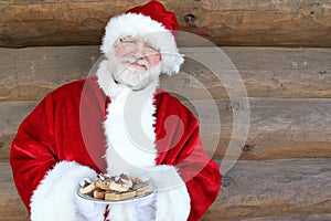 Santa With Plate of Cookies