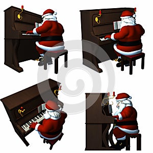 Santa Playing a Piano