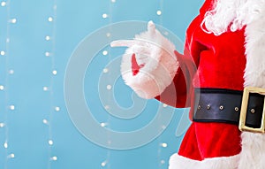 Santa with pointing gesture