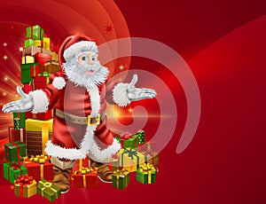 Santa and presents background