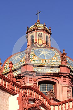 Santa prisca cupola, cathedral in taxco guerrero, mexico. photo