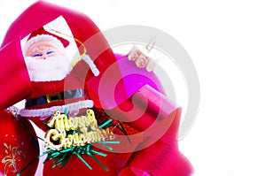 Santa with red christmas ball