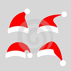 Santa red hat, Christmas cap icon