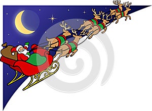 Santa Reindeer Sleigh/EPS photo