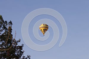 Santa Rosa, California is the largest city in California`s Redwood Empire, Wine Country and the North Bay - air balloon.