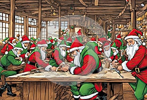 Santa\'s elves at work