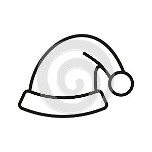 SantaÃ¢â¬â¢s hat christmas icon vector basic design simple and modern