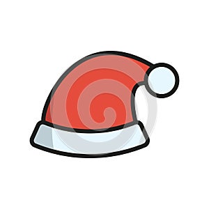 SantaÃ¢â¬â¢s hat christmas icon vector basic design simple and modern