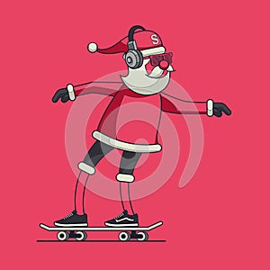 Santa`s on Skate Board Gonna be Hipster