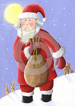 Santa with sack