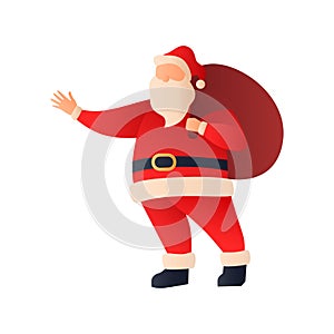 Santa With Sack Composition