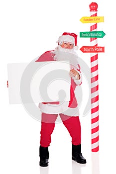 Santa with a Sign