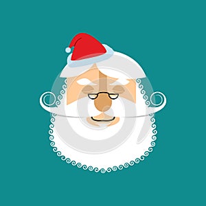 Santa sleep Emoji. Christmas Dream . Santa Claus with eyes close
