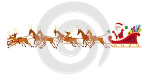 Santa Sleigh and Reindeer photo