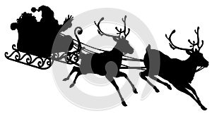 Santa Sleigh Silhouette