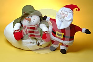 Santa and the snow man