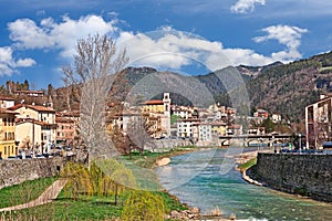 Santa Sofia, Forli Cesena, Emilia Romagna, Italy: landscape of the ancient town photo