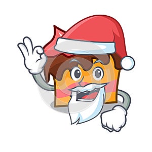 Santa sponge cake mascot cartoon