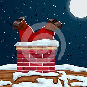 Santa stuck in chimney