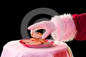 Santa taking cookie