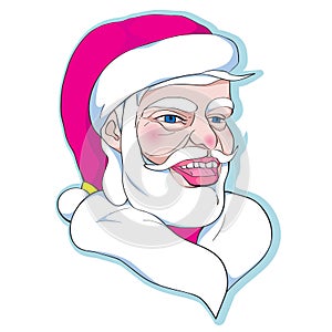 Santa talking loud clip art