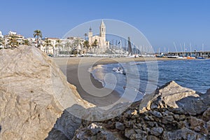 Santa Tecla church in Sitges, Spain photo