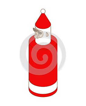 Santa toy Christmas tree. Christmas Vector Illustration