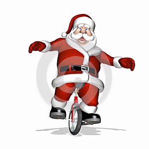 Santa Toy Testing - Unicycle 2 photo