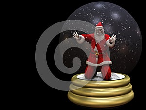 Santa Trapped in Snow Globe 2