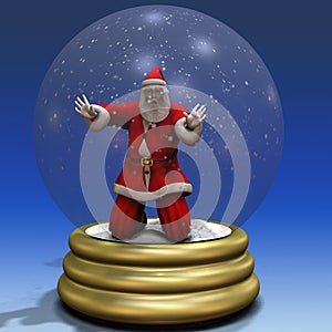 Santa Trapped in Snow Globe 3