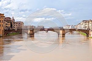 Santa Trinita bridge, Florence, Italy photo